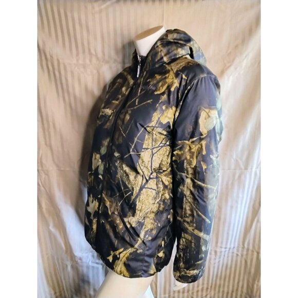 Columbia Reversible Hooded Camo Jacket XL Polyester Womens Outdoor Wear - Picture 7 of 8